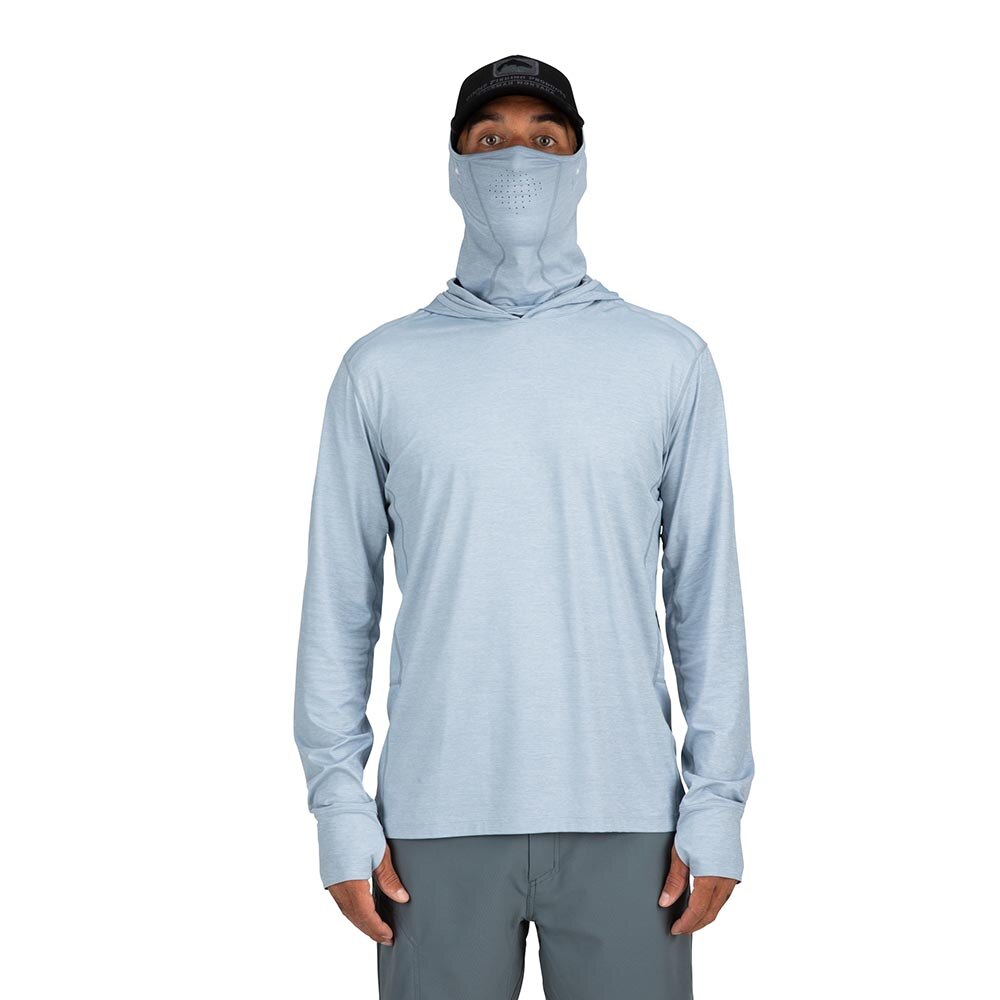 Simms SolarFlex Guide Cooling Hoody Men's in Steel Blue